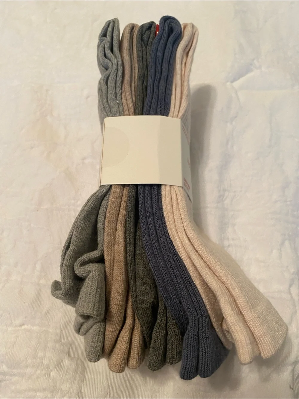 Lucky Brand Men's Crew Socks - Beige & Navy Pack
